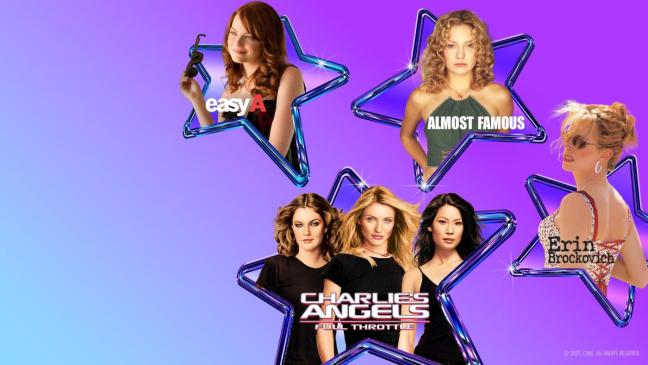 Almost Famous, Charlie's Angels, Erin Brockovich,  Easy A artwork 